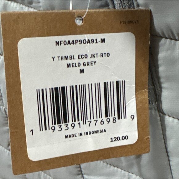 The North Face Youth Thermoball Quilted Lightweight Jacket Grey NWT MSRP $120 - Picture 6 of 6